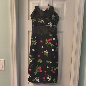 Grace Karin Black Floral Mini Dress